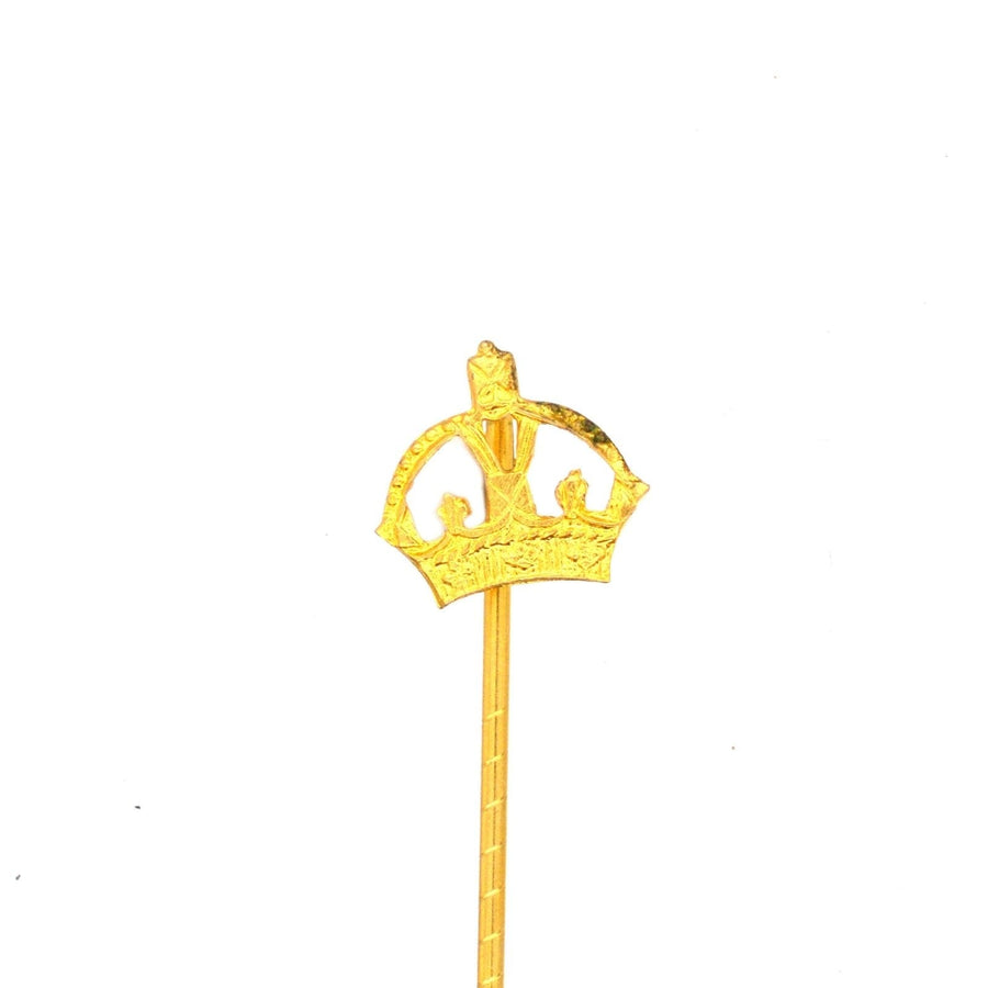 Late 1930s Royal Imperial State Crown Tie Pin