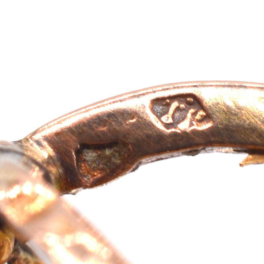 French 19th Century 18ct Gold Mini Hoop "Dormeuses" Earrings
