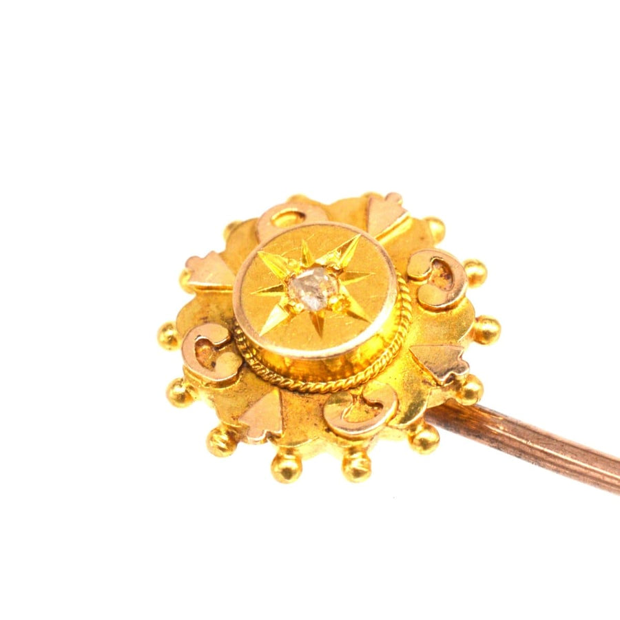 Late Victorian 15ct Gold Star Tie Pin