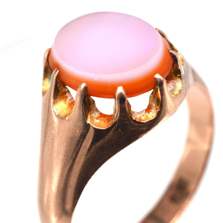 Late Victorian 9ct gold sardonyx signet ring showcasing its elegant design and stunning stone.