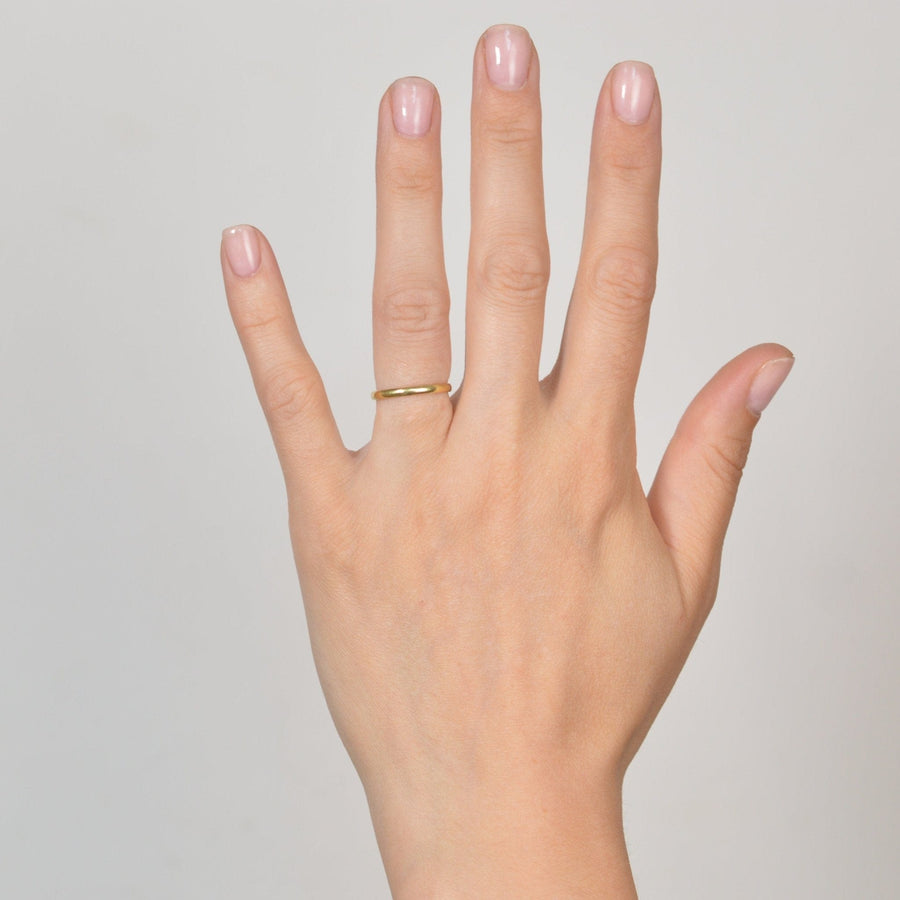 Modern 18ct Gold Wedding Ring (2mm) | Parkin and Gerrish | Antique & Vintage Jewellery