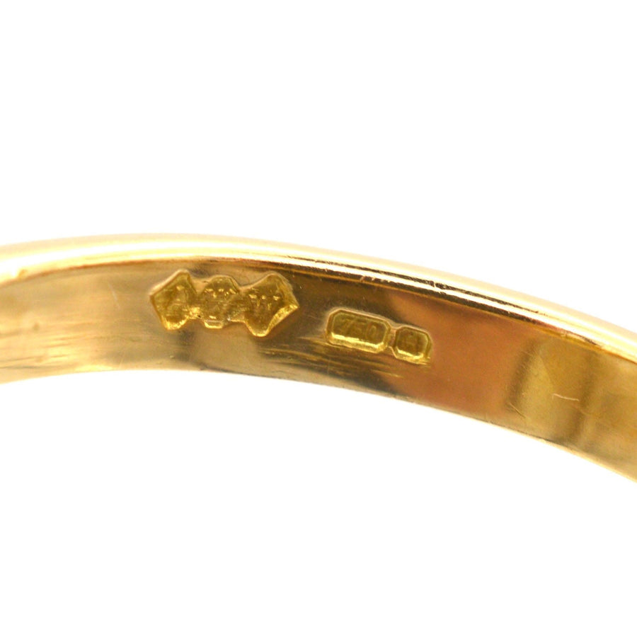 Modern 18ct Gold, Yellow Sapphire and Diamond Three Stone Ring | Parkin and Gerrish | Antique & Vintage Jewellery