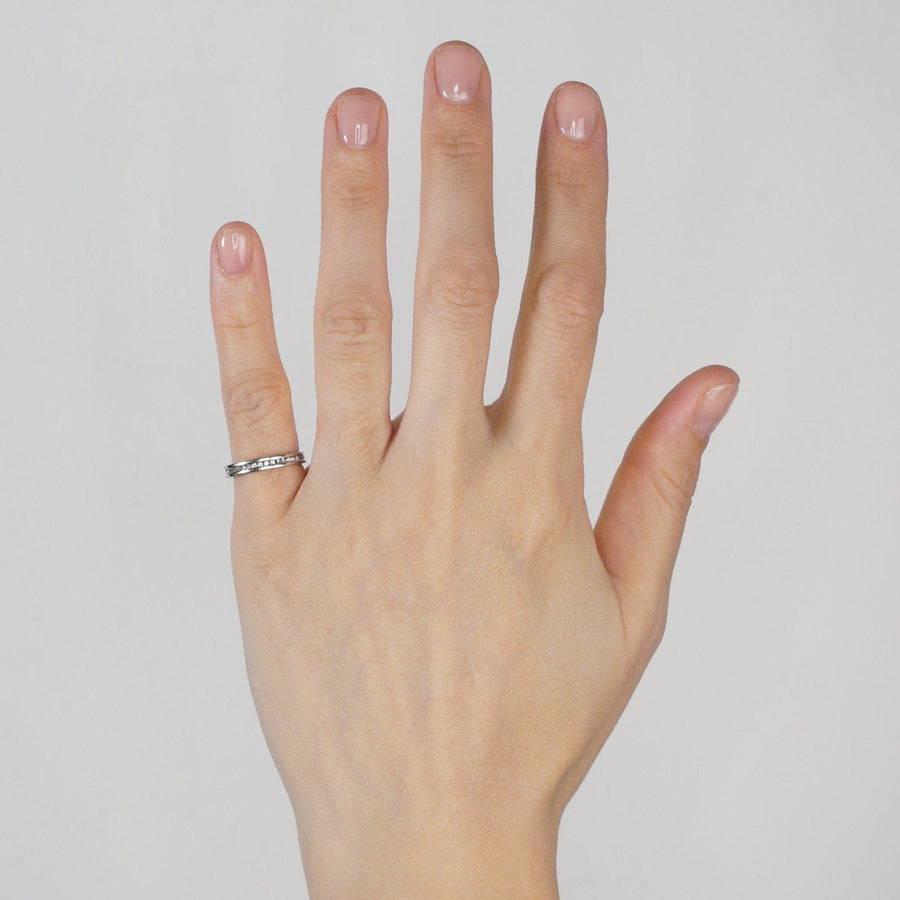 Modern 18ct White Gold Diamond Channel Setting Eternity Ring | Parkin and Gerrish | Antique & Vintage Jewellery