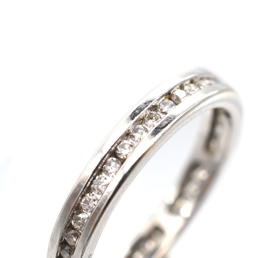 Modern 18ct White Gold Diamond Channel Setting Eternity Ring | Parkin and Gerrish | Antique & Vintage Jewellery