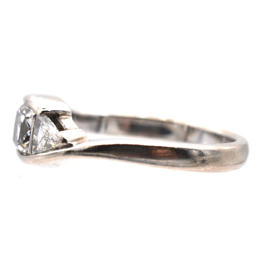 Modern 18ct White Gold, Three Stone Diamond Ring | Parkin and Gerrish | Antique & Vintage Jewellery