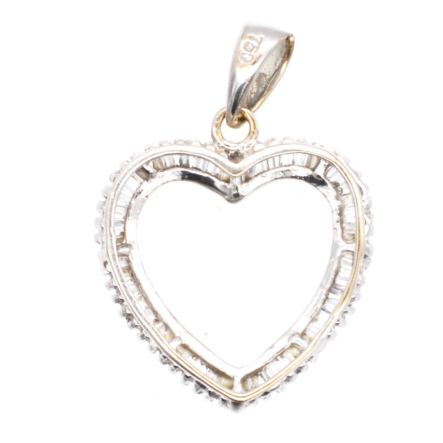 Modern 18ct White Gold Valentine's Day Heart Shaped Diamond Pendant | Parkin and Gerrish | Antique & Vintage Jewellery