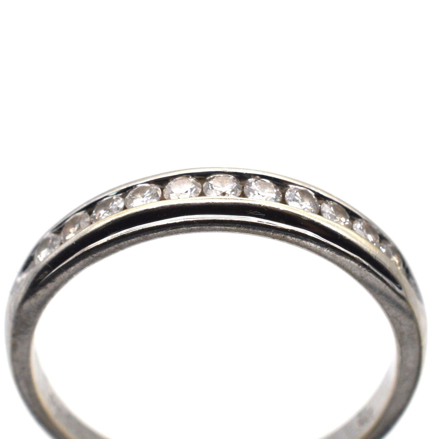 Modern 9ct White Gold, Diamond Half Eternity Ring | Parkin and Gerrish | Antique & Vintage Jewellery