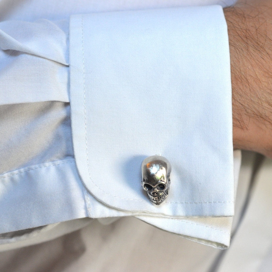 Modern Silver Skull cufflinks | Parkin and Gerrish | Antique & Vintage Jewellery