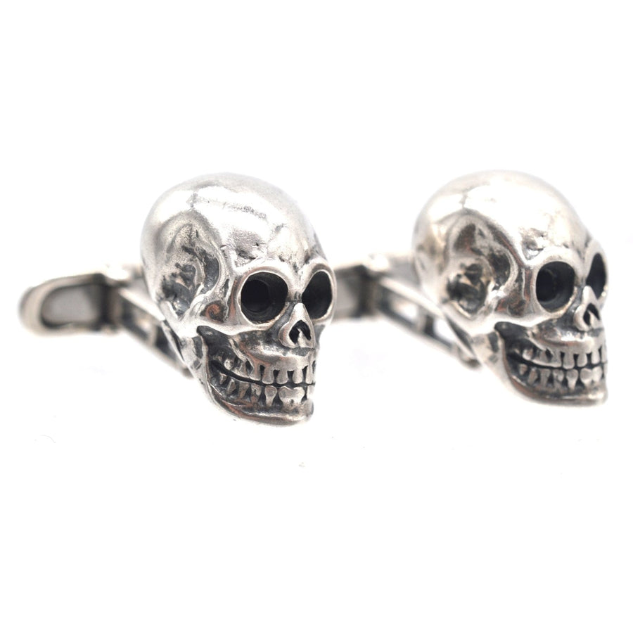 Modern Silver Skull cufflinks | Parkin and Gerrish | Antique & Vintage Jewellery