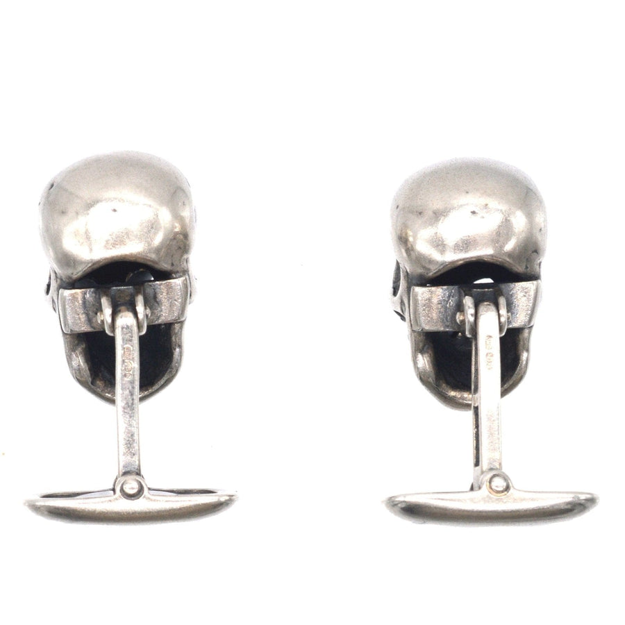 Modern Silver Skull cufflinks | Parkin and Gerrish | Antique & Vintage Jewellery
