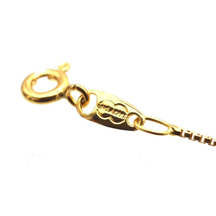 Modern Solid 18ct Gold Box Link Chain 18"/45cm (0.9cm width)
