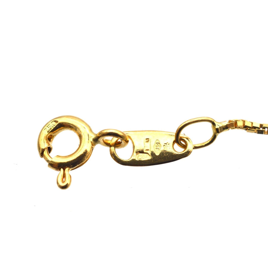 Modern Solid 18ct Gold Box Link Chain 18"/45cm (0.9cm width)
