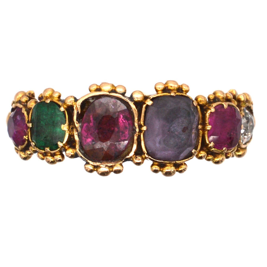 Regency 15ct Gold Acrostic Ring Spelling Regard