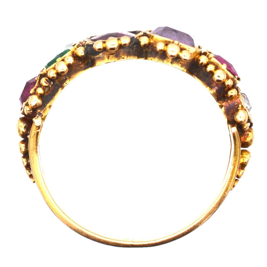 Regency 15ct Gold Acrostic Ring Spelling Regard