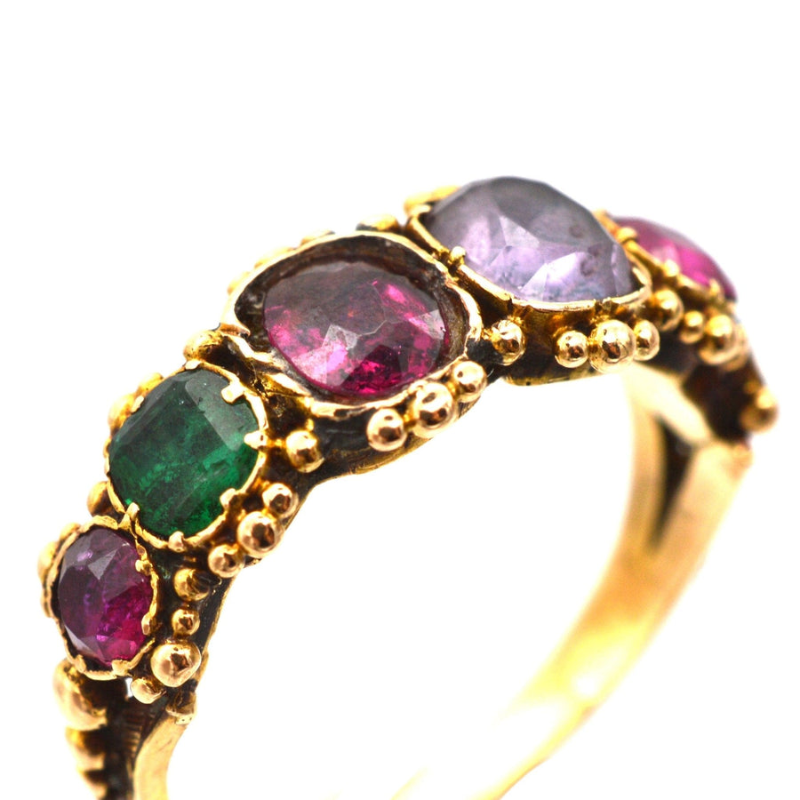 Regency 15ct Gold Acrostic Ring Spelling Regard