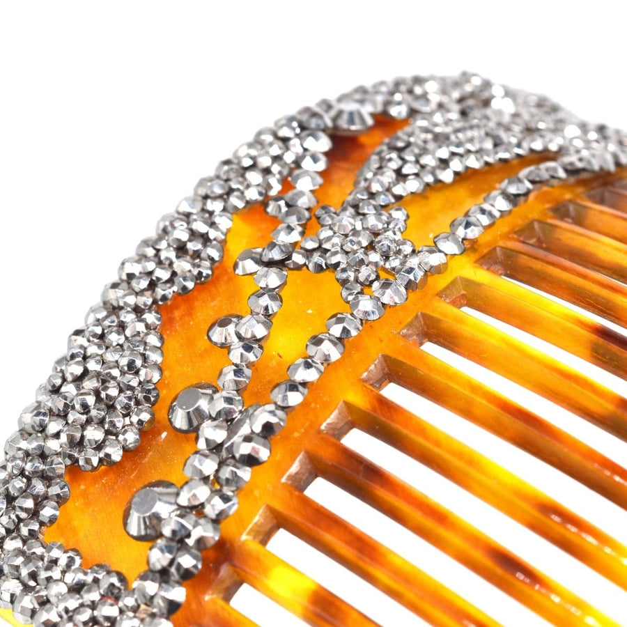 Regency Tortoiseshell and Cut Steel Hair Comb with a Shooting Star