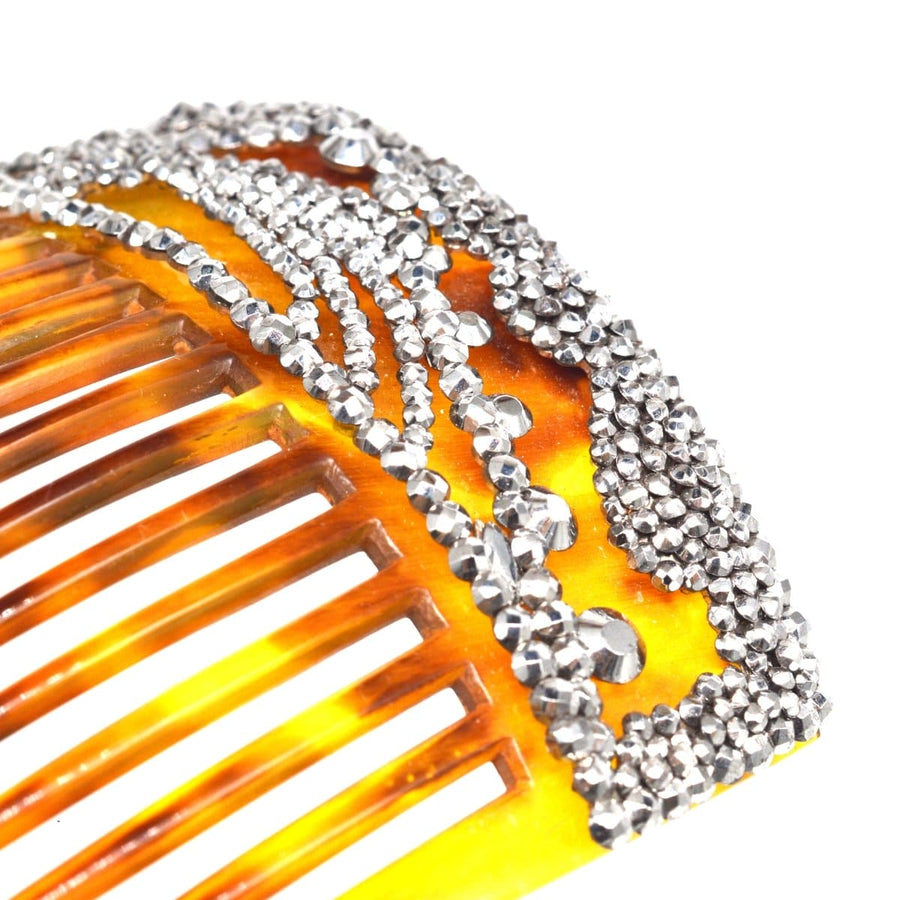 Regency Tortoiseshell and Cut Steel Hair Comb with a Shooting Star