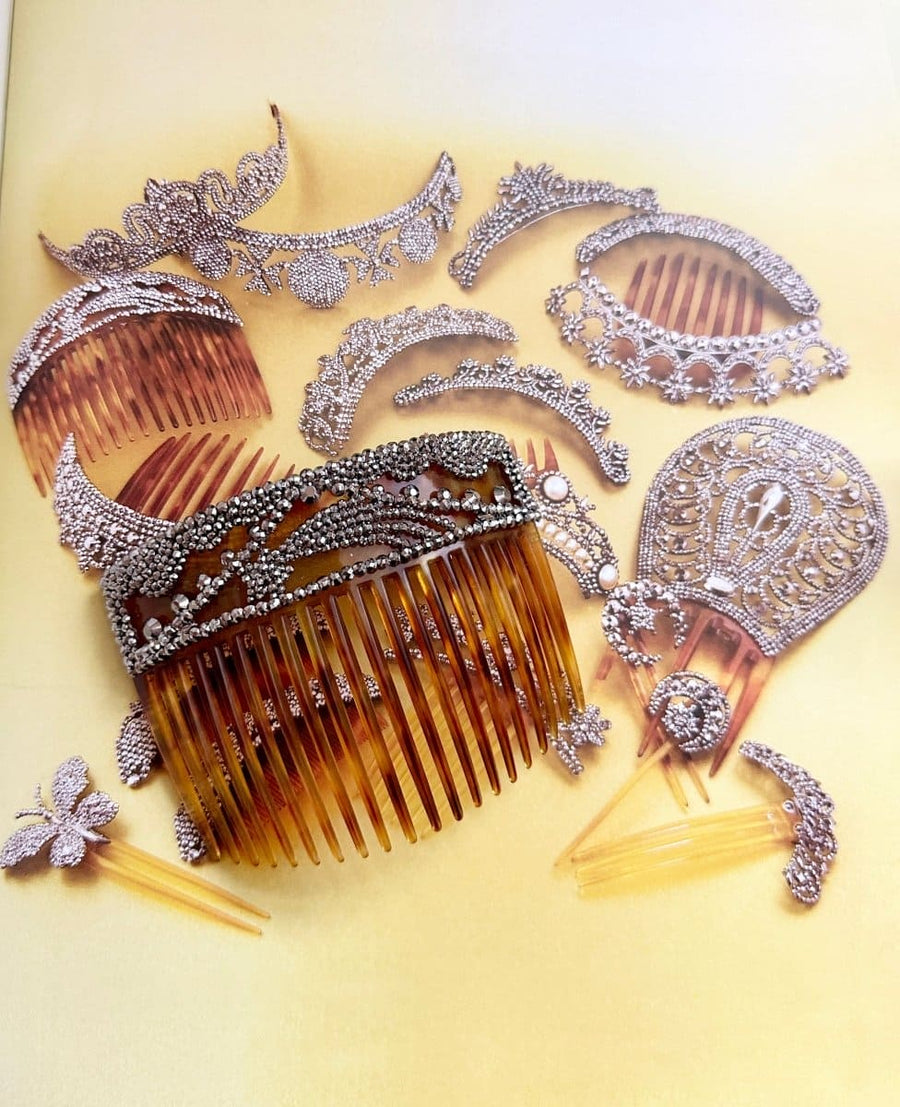 Regency Tortoiseshell and Cut Steel Hair Comb with a Shooting Star