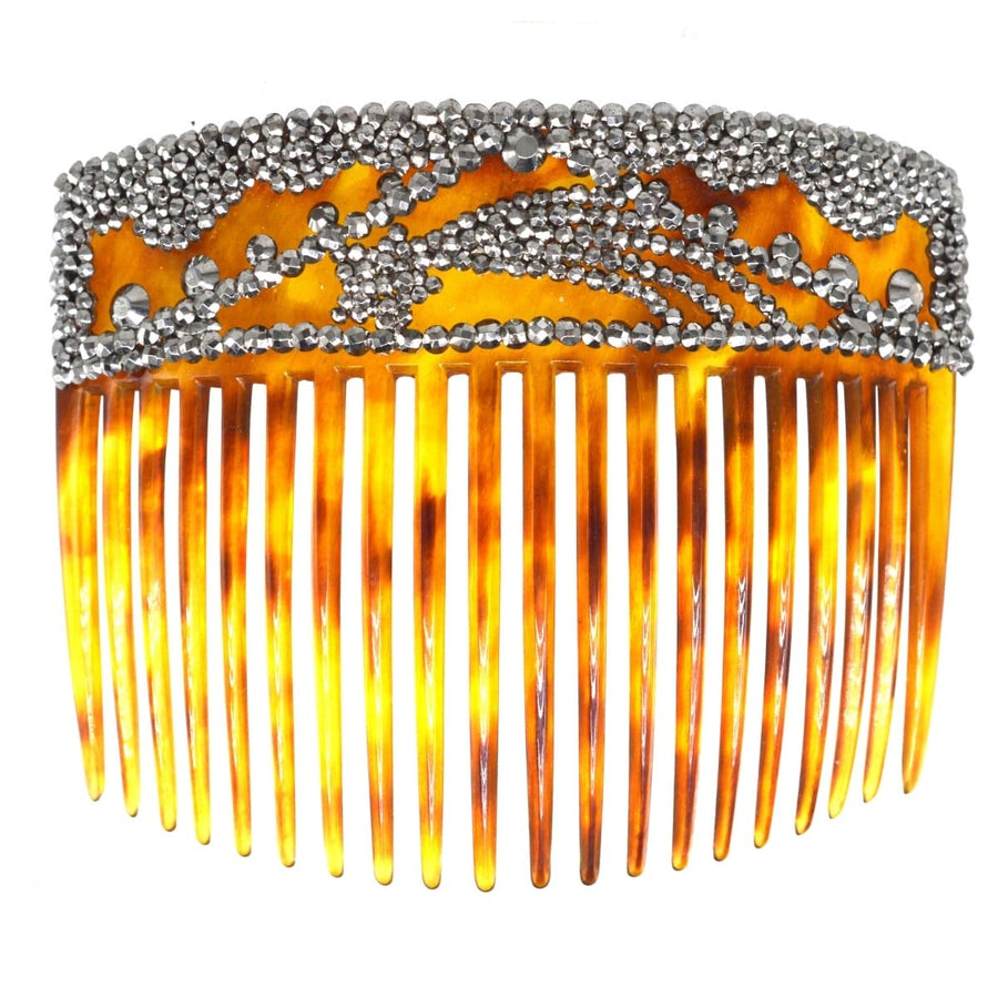 Regency Tortoiseshell and Cut Steel Hair Comb with a Shooting Star