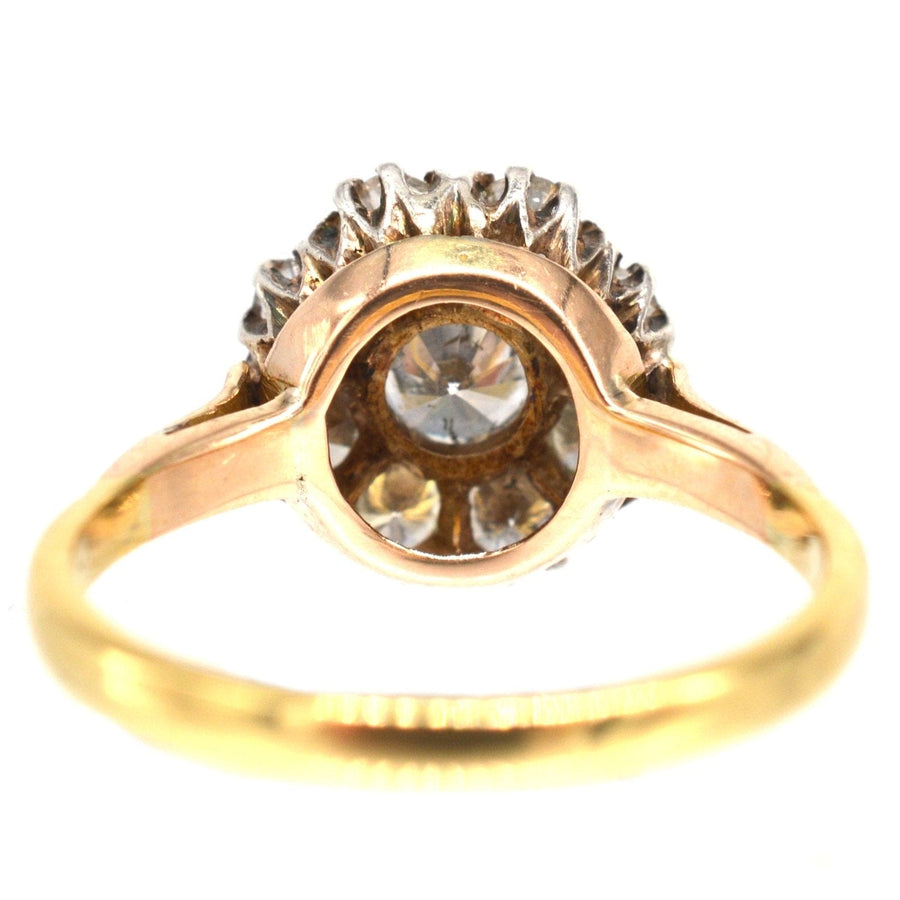 Retro 18ct Gold 1.1 Carat Diamond Cluster Ring | Parkin and Gerrish | Antique & Vintage Jewellery