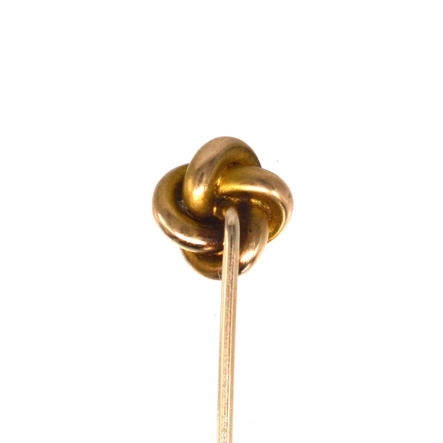 Victorian 15ct Gold Knot and Pearl Tie Pin | Parkin and Gerrish (UK)