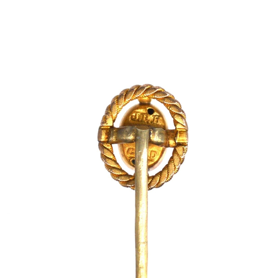 Victorian 15ct Gold Tie Pin set with a Ruby Star
