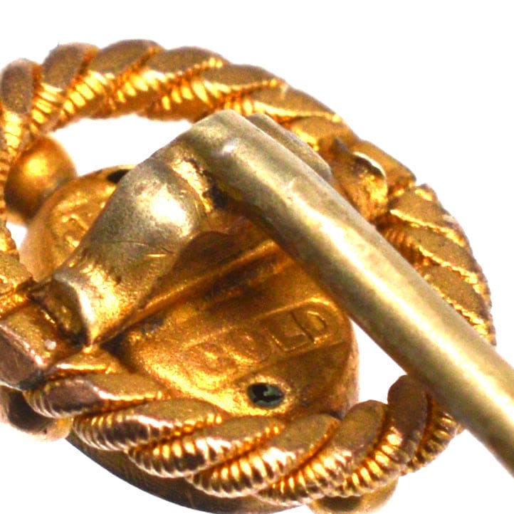 Victorian 15ct Gold Tie Pin set with a Ruby Star