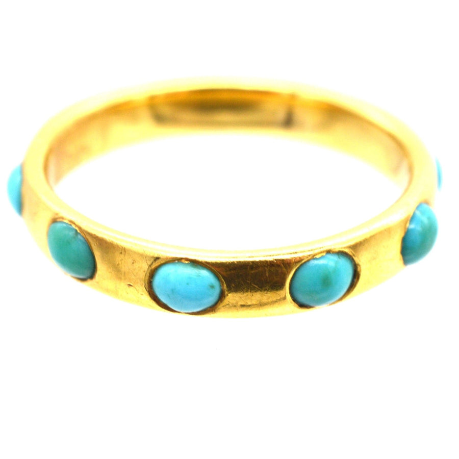 Victorian 18ct Gold & Turquoise Eternity Ring
