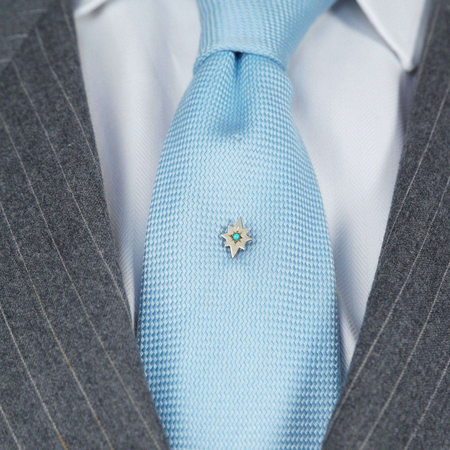 Victorian 9ct Gold, Turquoise Star Tie Pin