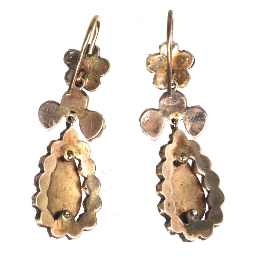 Victorian Gold Bohemian Garnet Earrings