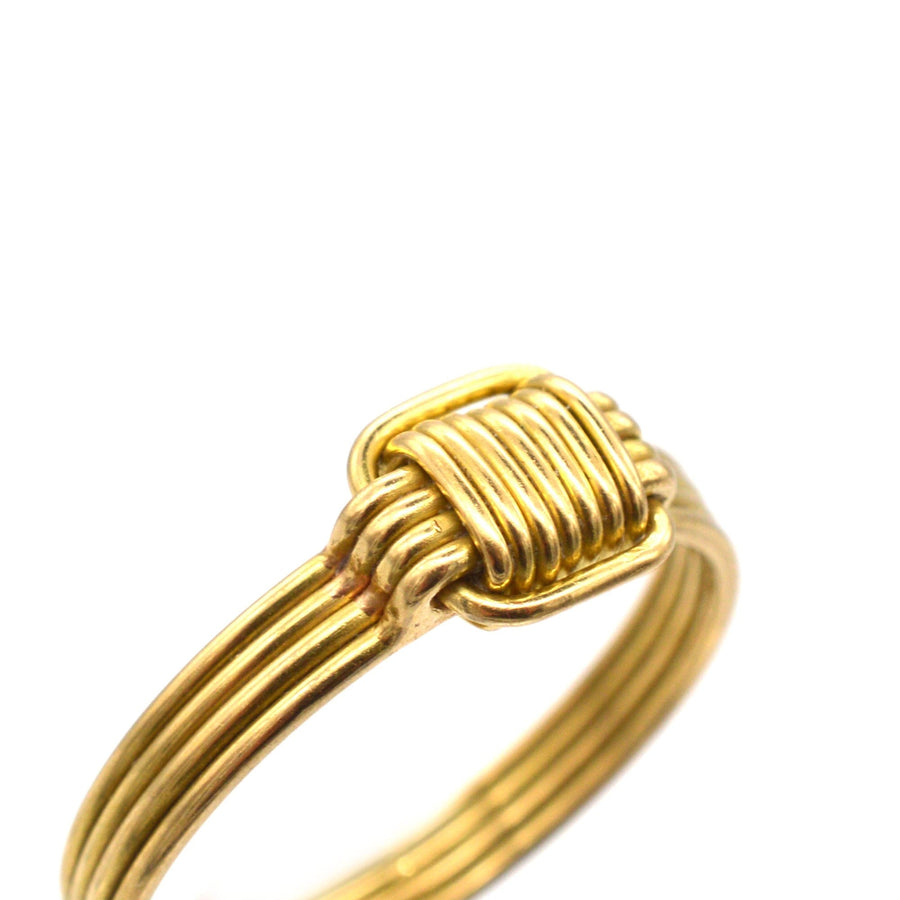 Victorian Roman Revival 18ct Gold Coiled Wire Knot Ring | Parkin and Gerrish | Antique & Vintage Jewellery