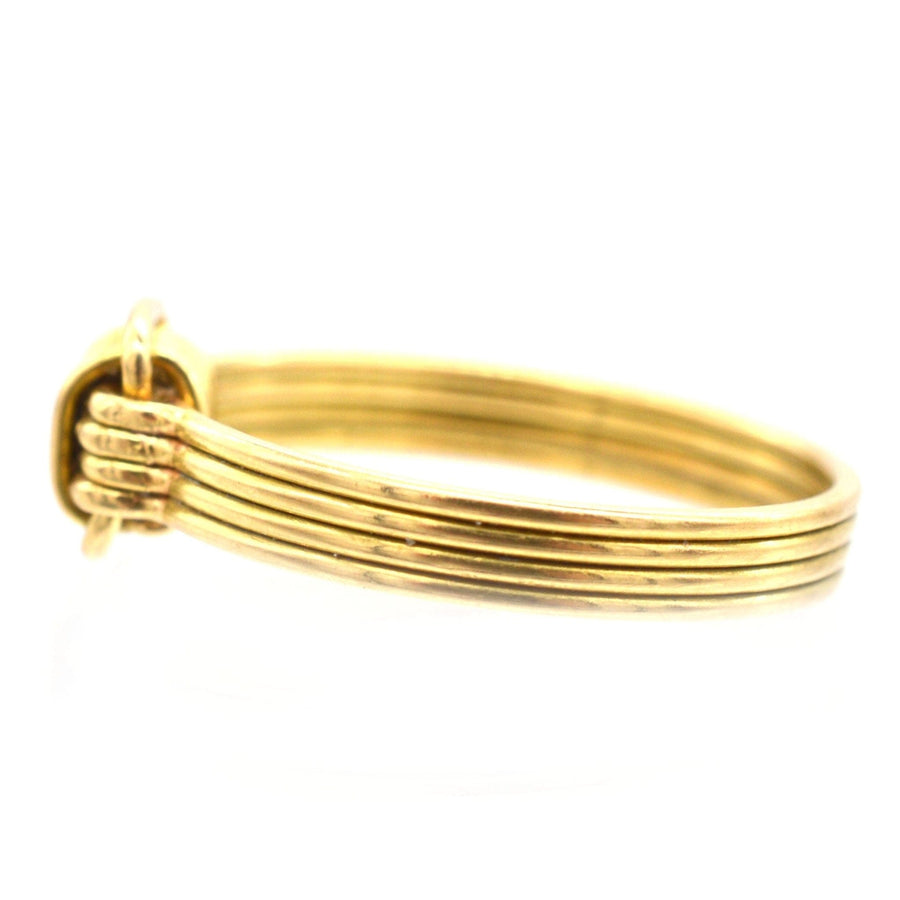 Victorian Roman Revival 18ct Gold Coiled Wire Knot Ring | Parkin and Gerrish | Antique & Vintage Jewellery