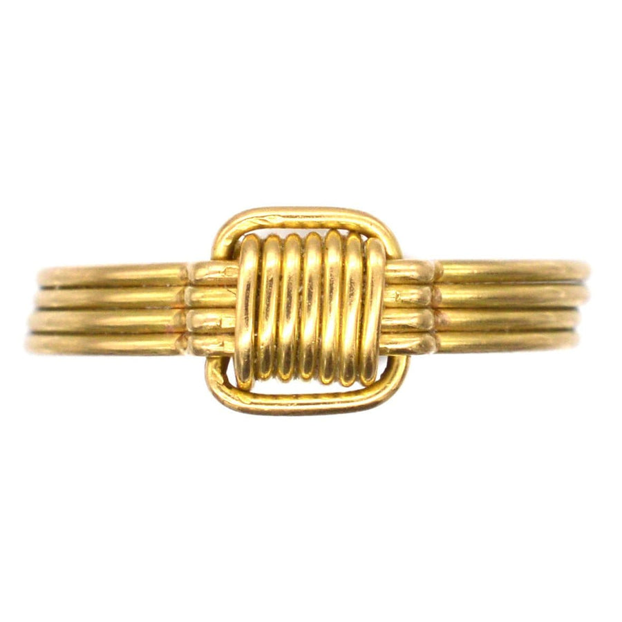 Victorian Roman Revival 18ct Gold Coiled Wire Knot Ring | Parkin and Gerrish | Antique & Vintage Jewellery
