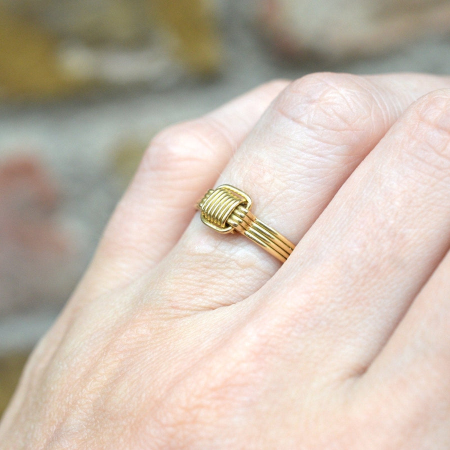 Victorian "Roman Revival" 18ct Gold Coiled Wire Knot Ring | Parkin and Gerrish | Antique & Vintage Jewellery