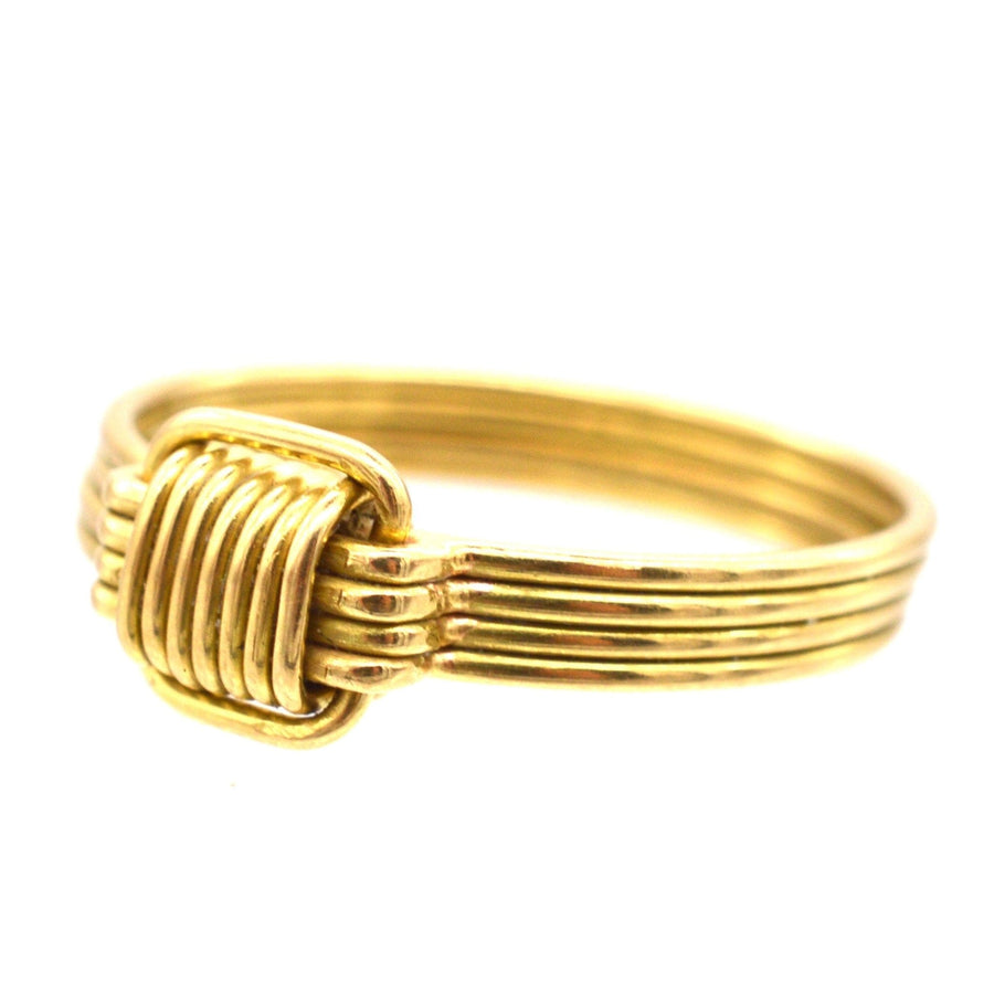 Victorian Roman Revival 18ct Gold Coiled Wire Knot Ring | Parkin and Gerrish | Antique & Vintage Jewellery