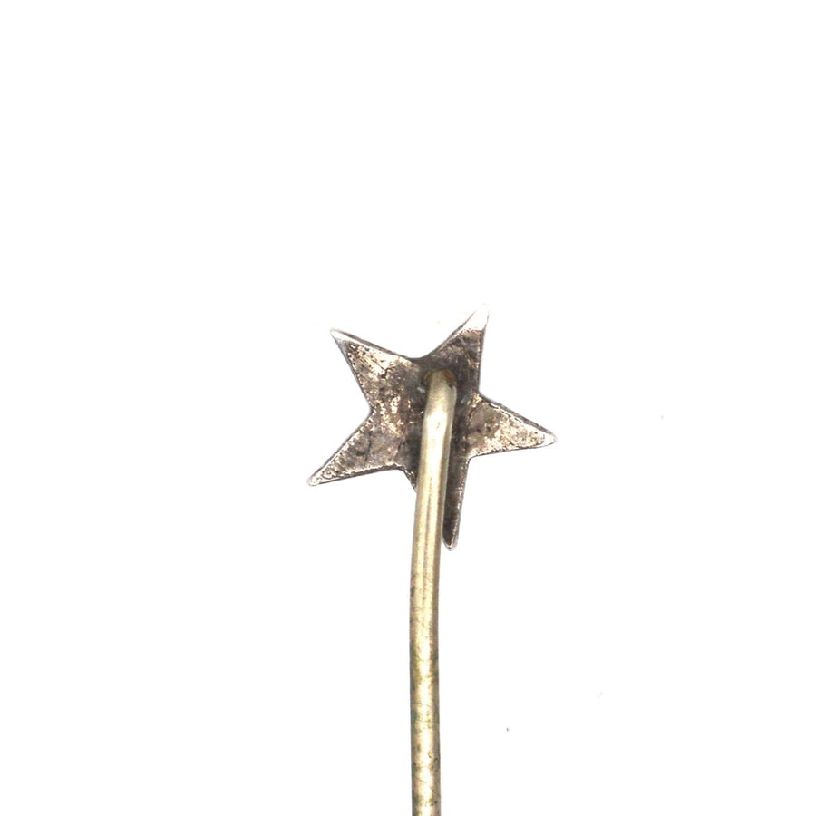 Victorian Silver and Turquoise Star Tie Pin