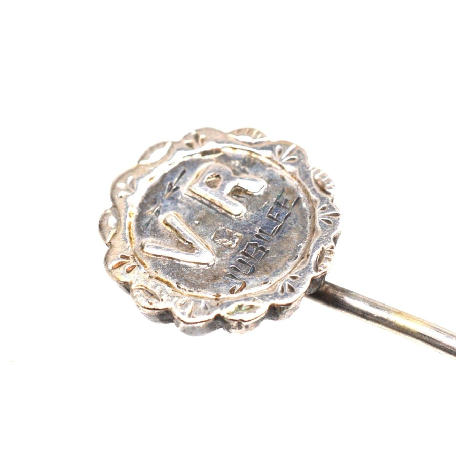 Victorian Silver "Victoria Regina" (VR) Tie Pin