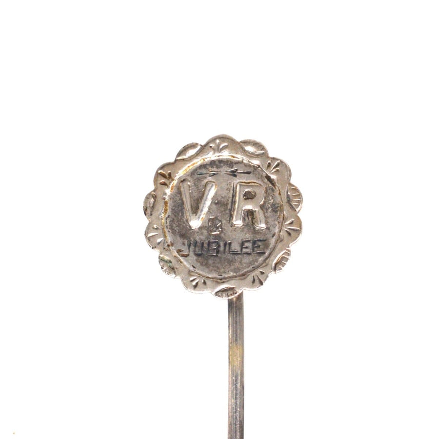 Victorian Silver "Victoria Regina" (VR) Tie Pin