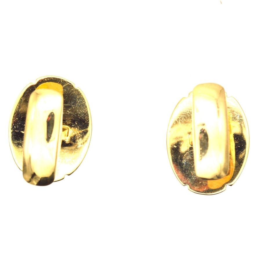 Vintage 18ct gold Lapis Lazuli Cufflinks by Faberge Paris in Original Case