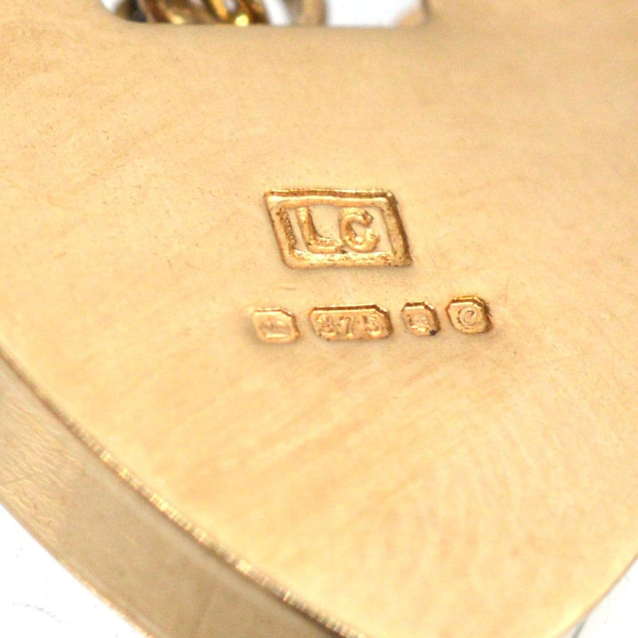 Vintage 9ct Gold Curb Bracelet with Heart Lock | Parkin and Gerrish | Antique & Vintage Jewellery