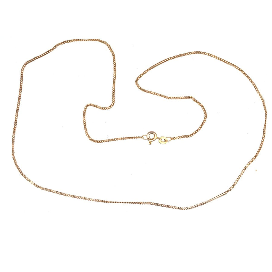 Vintage 9ct Gold Flat Curb Chain by Cropp and Farr | Parkin and Gerrish | Antique & Vintage Jewellery