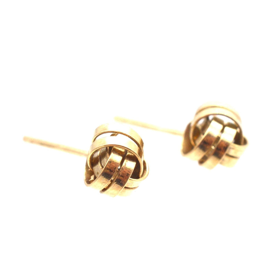 Vintage 9ct Gold Knot Stud Earrings