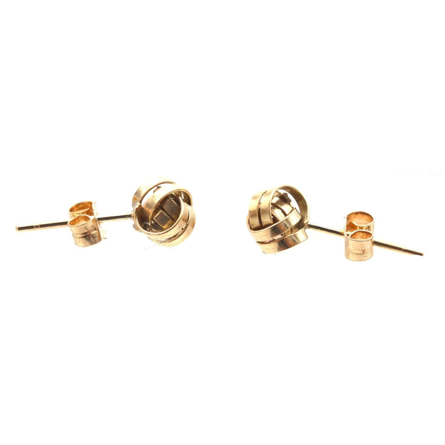 Vintage 9ct Gold Knot Stud Earrings