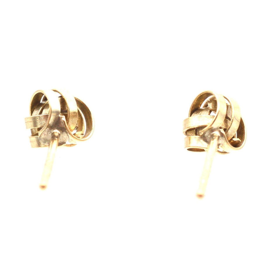 Vintage 9ct Gold Knot Stud Earrings