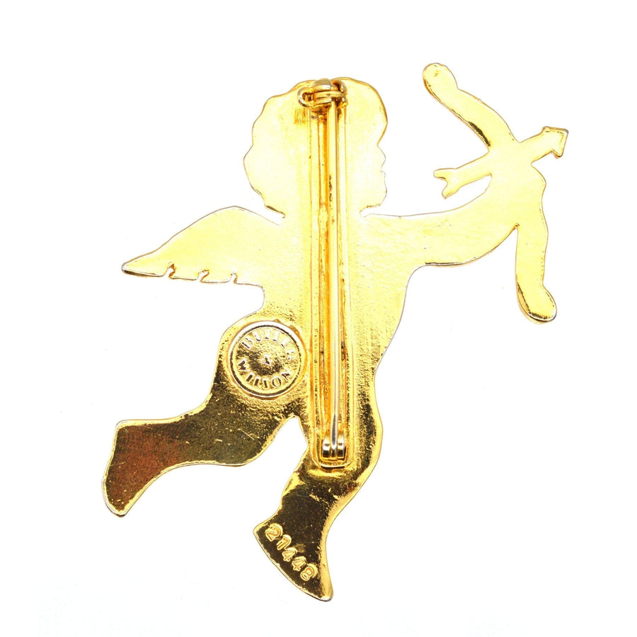 Vintage Butler & Wilson Gold - Tone Cupid Brooch