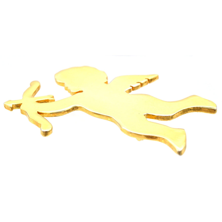 Vintage Butler & Wilson Gold - Tone Cupid Brooch