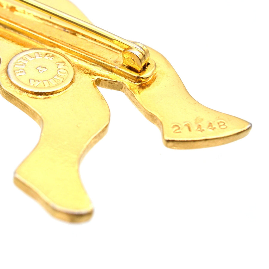 Vintage Butler & Wilson Gold - Tone Cupid Brooch