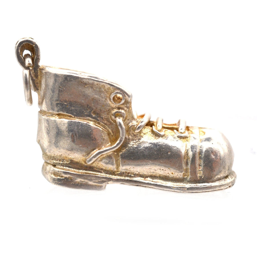 Vintage Silver Boot Pendant Charm | Parkin and Gerrish | Antique & Vintage Jewellery