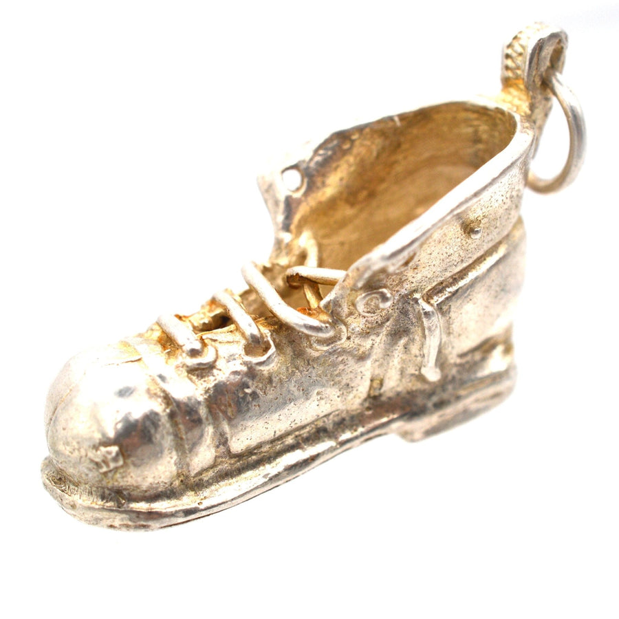 Vintage Silver Boot Pendant Charm | Parkin and Gerrish | Antique & Vintage Jewellery